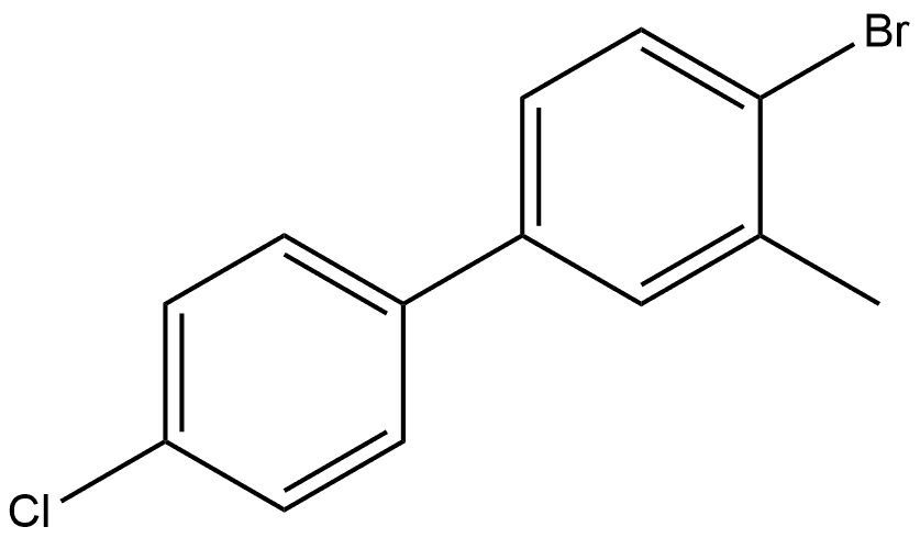 4-Bromo-4'-chloro-3-methyl-1,1'-biphenyl Structure