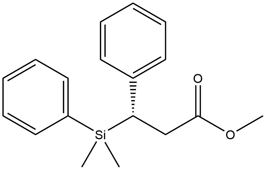 Benzenepropanoic acid, β-(dimethylphenylsilyl)-, methyl ester, (S)- (9CI) Structure