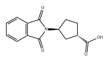 Cyclopentanecarboxylic acid, 3-(1,3-dihydro-1,3-dioxo-2H-isoindol-2-yl)-, (1S-trans)- (9CI) 구조식 이미지