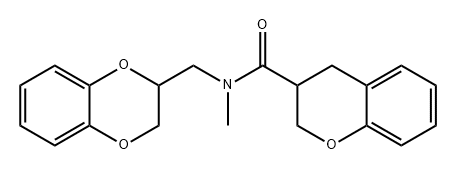 2H-1-Benzopyran-3-carboxamide, N-[(2,3-dihydro-1,4-benzodioxin-2-yl)methyl]-3,4-dihydro-N-methyl- Structure