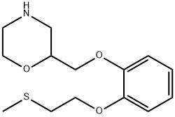 Morpholine, 2-[[2-[2-(methylthio)ethoxy]phenoxy]methyl]- 구조식 이미지