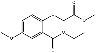 Benzoic acid, 5-methoxy-2-(2-methoxy-2-oxoethoxy)-, ethyl ester 구조식 이미지