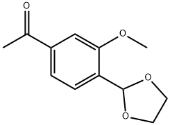 Ethanone, 1-[4-(1,3-dioxolan-2-yl)-3-methoxyphenyl]- Structure