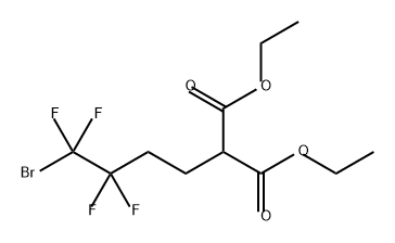 Propanedioic acid, 2-(4-bromo-3,3,4,4-tetrafluorobutyl)-, 1,3-diethyl ester Structure