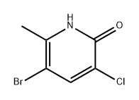 2(1H)-Pyridinone, 5-bromo-3-chloro-6-methyl- 구조식 이미지