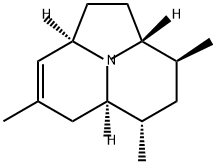 1H-Pyrrolo[2,1,5-de]quinolizine, 2,2a,3,4,5,5a,6,8a-octahydro-3,5,7-trimethyl-, (2aR,3S,5S,5aR,8aR)- Structure