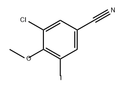 Benzonitrile, 3-chloro-5-iodo-4-methoxy- Structure