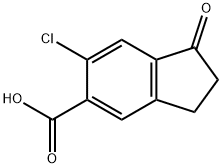 1H-Indene-5-carboxylic acid, 6-chloro-2,3-dihydro-1-oxo- Structure