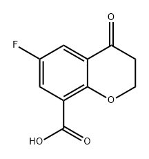 2H-1-Benzopyran-8-carboxylic acid, 6-fluoro-3,4-dihydro-4-oxo- Structure