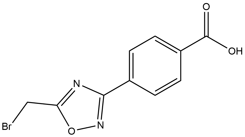 4-[5-(Bromomethyl)-1,2,4-oxadiazol-3-yl]benzoic acid Structure