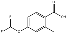 Benzoic acid, 4-(difluoromethoxy)-2-methyl- Structure