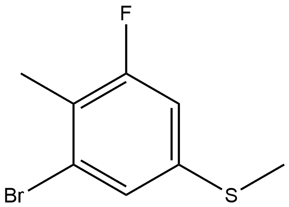 1-Bromo-3-fluoro-2-methyl-5-(methylthio)benzene Structure