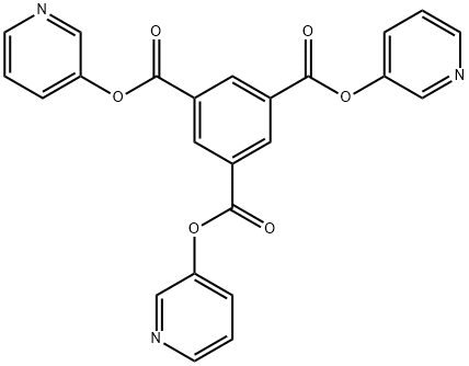 1,3,5-Benzenetricarboxylic acid, 1,3,5-tri-3-pyridinyl ester Structure