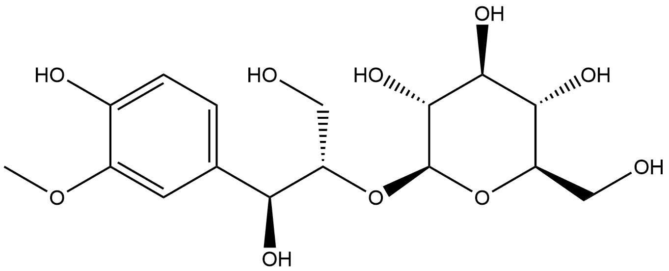 Guaiacylglycerol 8-O-beta-D-glucopyranoside Structure