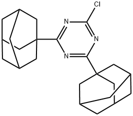 1,3,5-Triazine, 2-chloro-4,6-bis(tricyclo[3.3.1.13,7]dec-1-yl)- Structure