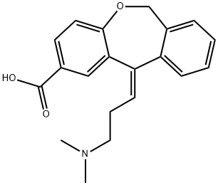 Dibenz[b,e]oxepin-2-carboxylic acid, 11-[3-(dimethylamino)propylidene]-6,11-dihydro-, (11Z)- Structure