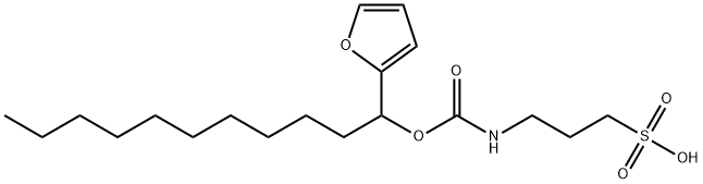 1-Propanesulfonic acid, 3-[[[[1-(2-furanyl)undecyl]oxy]carbonyl]amino]- Structure