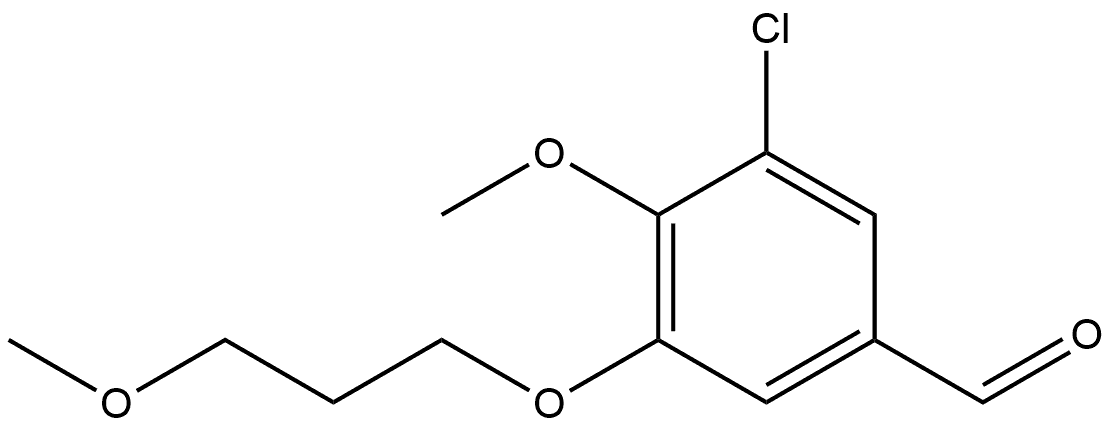 3-Chloro-4-methoxy-5-(3-methoxypropoxy)benzaldehyde Structure