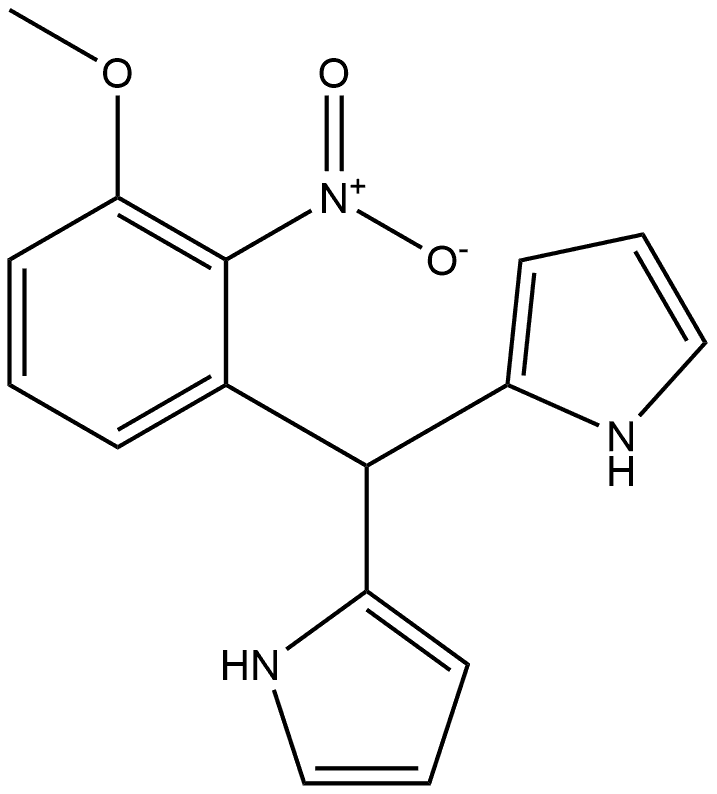 2,2’-[(3-Methoxy-2-nitrophenyl)methylene]bis(1H-pyrrole) Structure