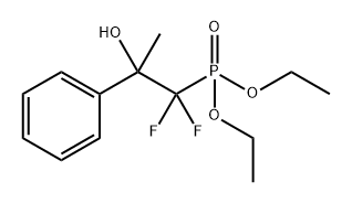 Phosphonic acid, P-(1,1-difluoro-2-hydroxy-2-phenylpropyl)-, diethyl ester Structure