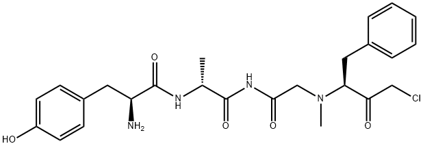 티로실-알라닐-글리실-N(알파)-메틸페닐알라닌클로로메틸케톤 구조식 이미지
