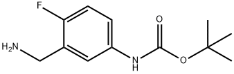 tert-butyl
N-[3-(aminomethyl)-4-fluorophenyl]carbamate Structure