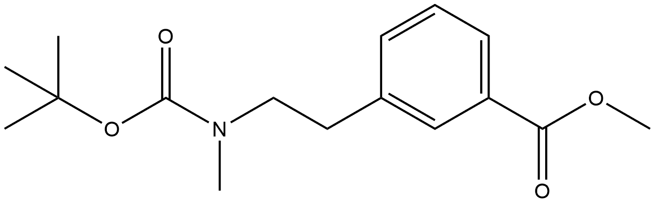 Benzoic acid, 3-[2-[[(1,1-dimethylethoxy)carbonyl]methylamino]ethyl]-, methyl ester Structure