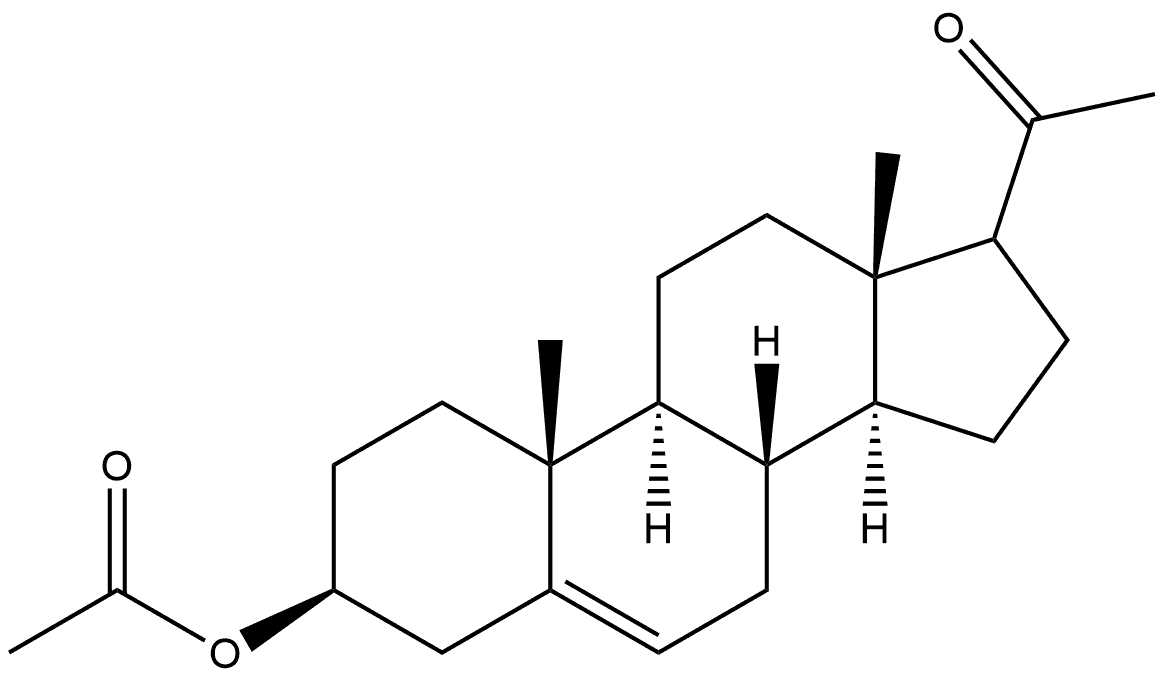 Pregn-5-en-20-one, 3-(acetyloxy)-, (3β,17ξ)- 구조식 이미지