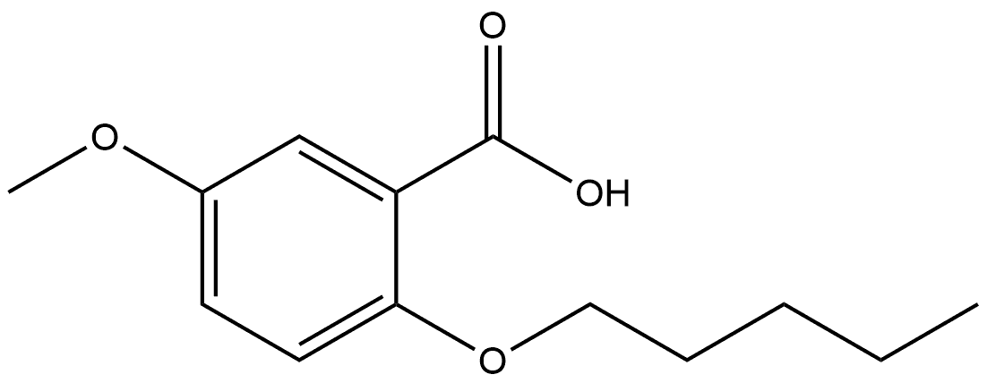 5-Methoxy-2-(pentyloxy)benzoic acid 구조식 이미지