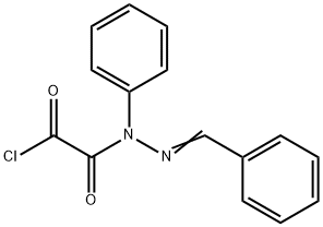 Acetic acid, 2-chloro-2-oxo-, 1-phenyl-2-(phenylmethylene)hydrazide Structure