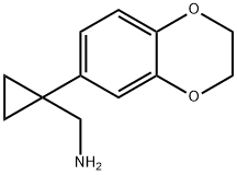 Cyclopropanemethanamine, 1-(2,3-dihydro-1,4-benzodioxin-6-yl)- Structure