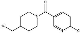 Methanone, (6-chloro-3-pyridinyl)[4-(hydroxymethyl)-1-piperidinyl]- Structure