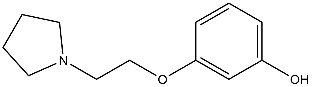 3-[2-(1-Pyrrolidinyl)ethoxy]phenol Structure