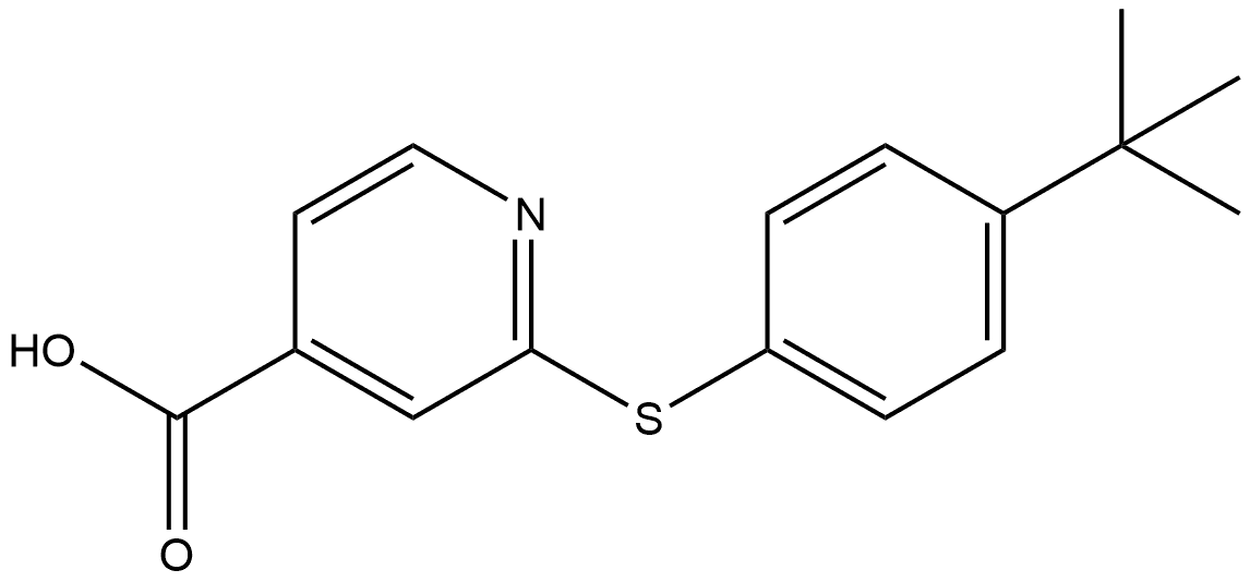 2-[[4-(1,1-Dimethylethyl)phenyl]thio]-4-pyridinecarboxylic acid Structure
