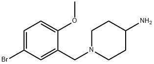 4-Piperidinamine, 1-[(5-bromo-2-methoxyphenyl)methyl]- Structure