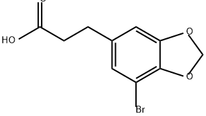 3-(7-bromo-1,3-dioxaindan-5-yl)propanoic acid Structure