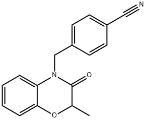 Benzonitrile, 4-[(2,3-dihydro-2-methyl-3-oxo-4H-1,4-benzoxazin-4-yl)methyl]- 구조식 이미지