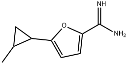 2-Furancarboximidamide, 5-(2-methylcyclopropyl)- Structure