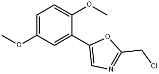 Oxazole, 2-(chloromethyl)-5-(2,5-dimethoxyphenyl)- Structure