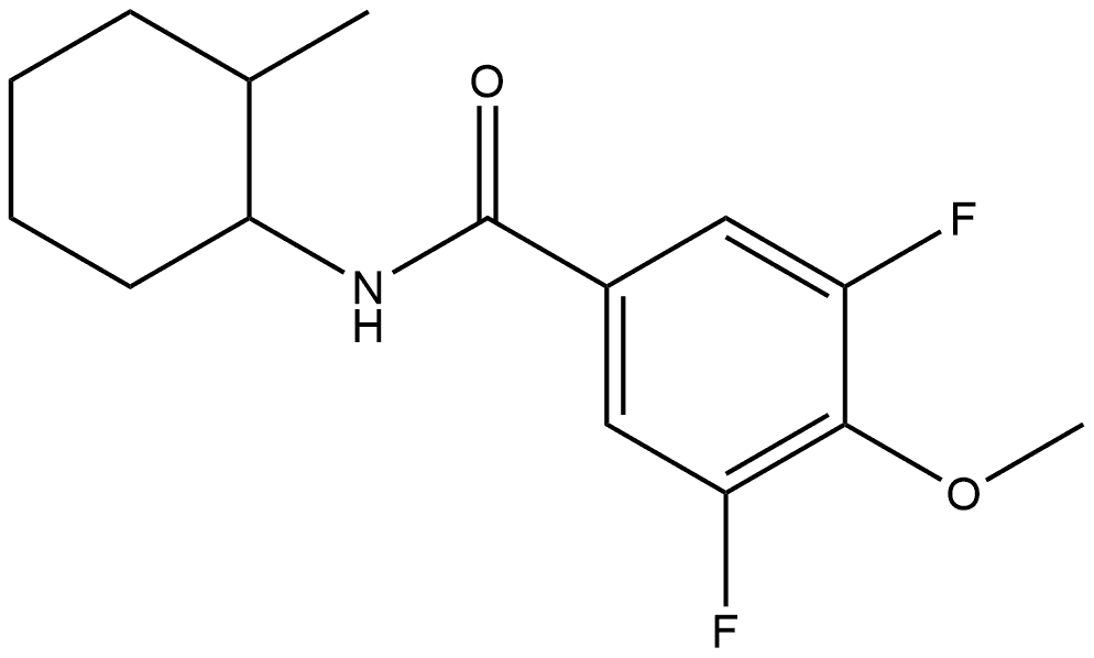 3,5-Difluoro-4-methoxy-N-(2-methylcyclohexyl)benzamide Structure