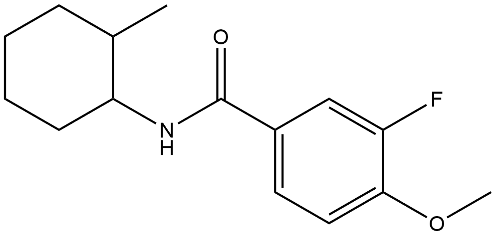 3-Fluoro-4-methoxy-N-(2-methylcyclohexyl)benzamide Structure