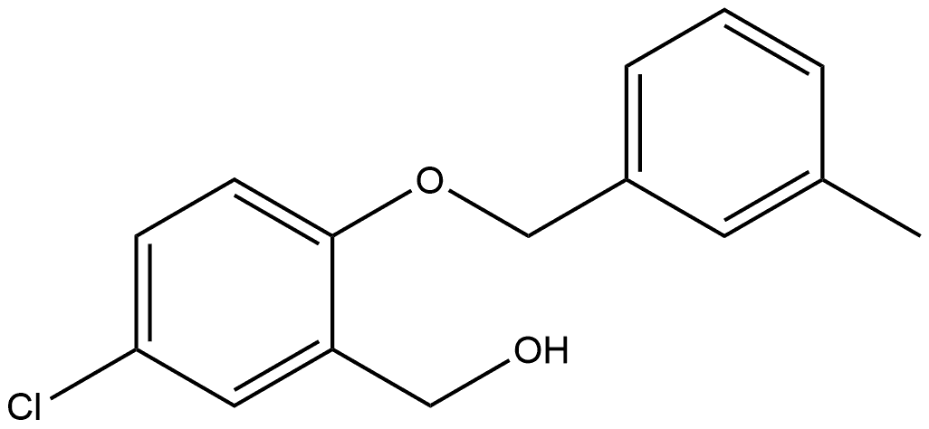 5-Chloro-2-[(3-methylphenyl)methoxy]benzenemethanol Structure