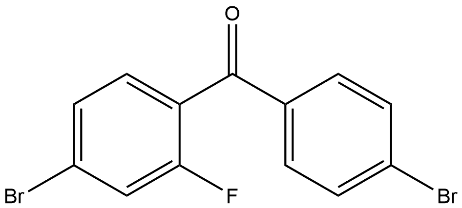 Methanone, (4-bromo-2-fluorophenyl)(4-bromophenyl)- Structure