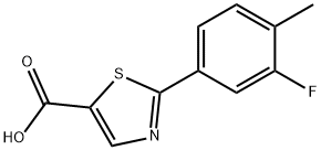 5-?Thiazolecarboxylic acid, 2-?(3-?fluoro-?4-?methylphenyl)?- Structure