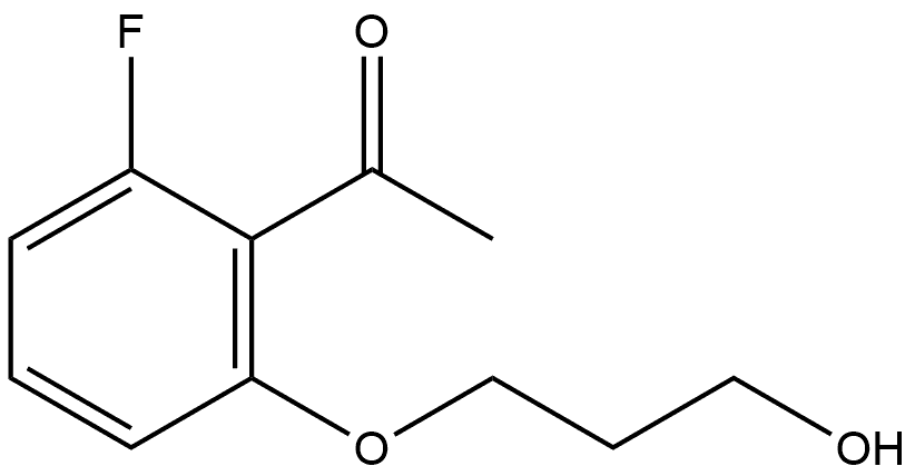 1-[2-Fluoro-6-(3-hydroxypropoxy)phenyl]ethanone Structure