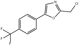 Oxazole, 2-(chloromethyl)-5-[4-(trifluoromethyl)phenyl]- Structure