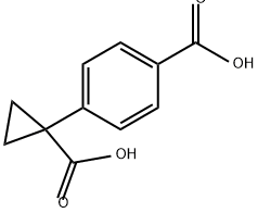 4-?(1-?carboxycyclopropyl)?- Benzoic acid Structure