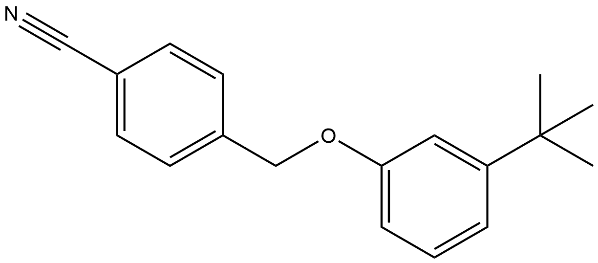 4-[[3-(1,1-Dimethylethyl)phenoxy]methyl]benzonitrile Structure