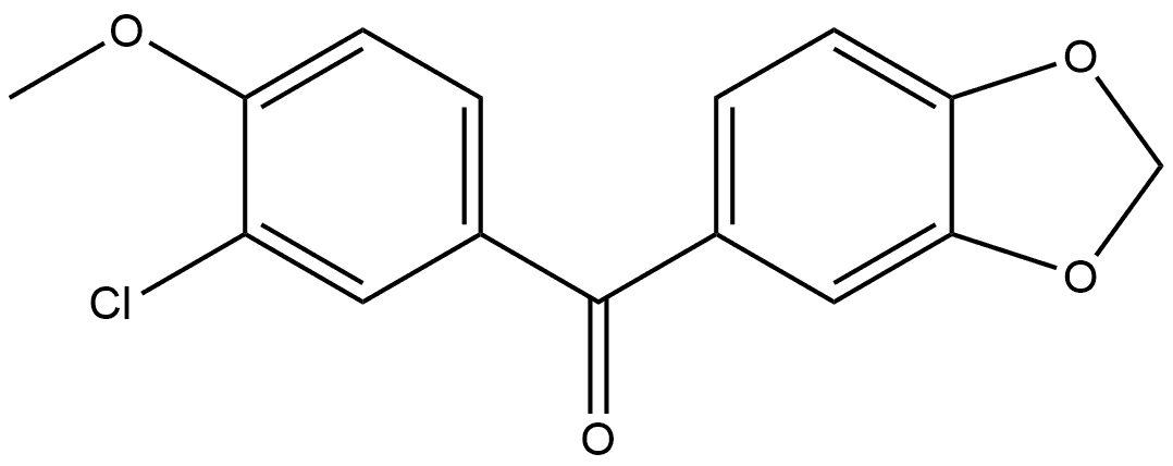 1,3-Benzodioxol-5-yl(3-chloro-4-methoxyphenyl)methanone Structure