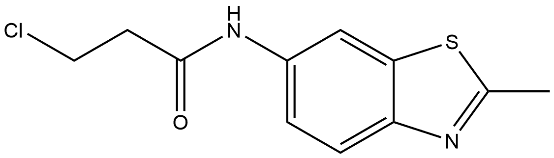 3-Chloro-N-(2-methyl-6-benzothiazolyl)propanamide Structure